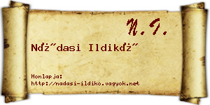 Nádasi Ildikó névjegykártya
